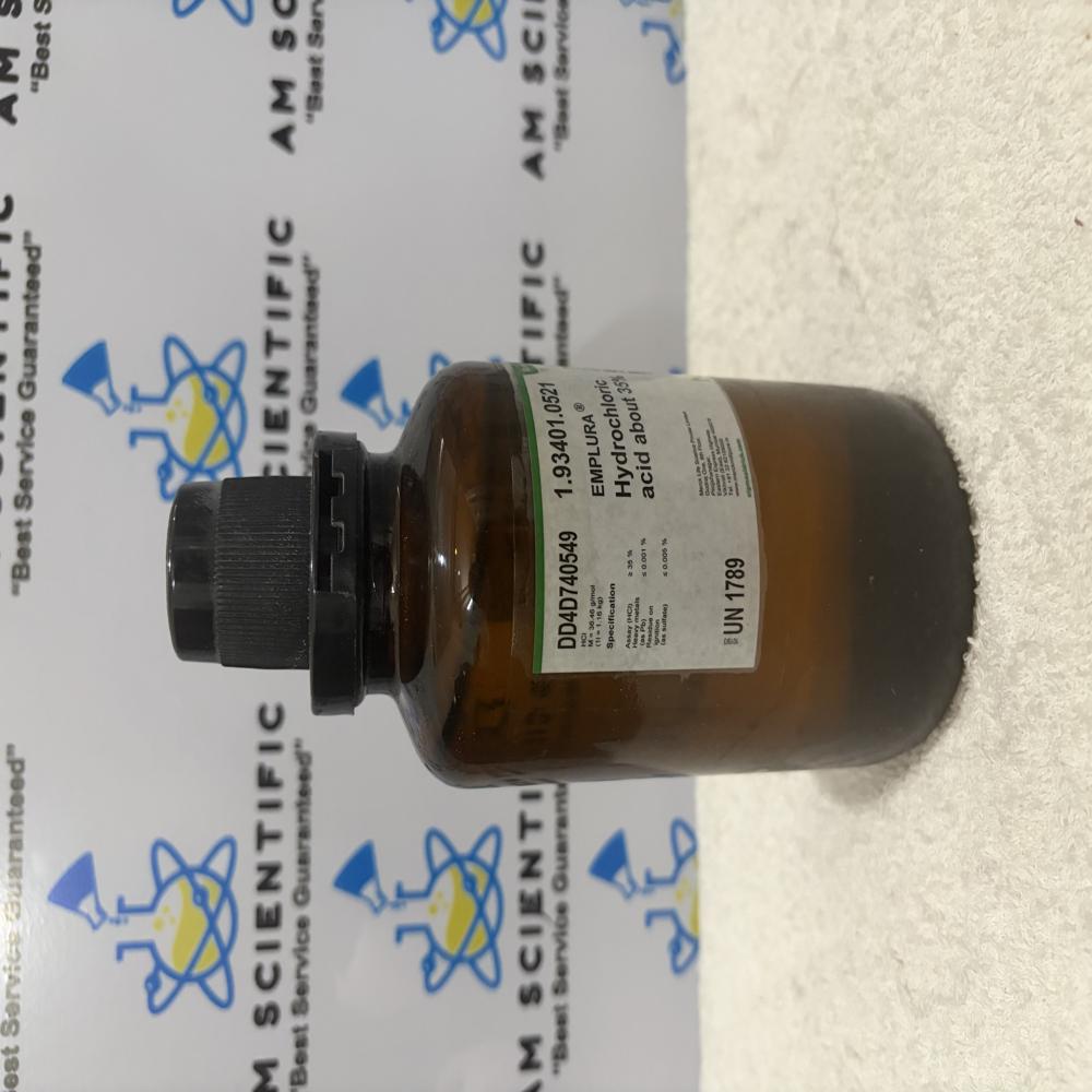 Hydrochloric Acid About 35% 500ml Merck