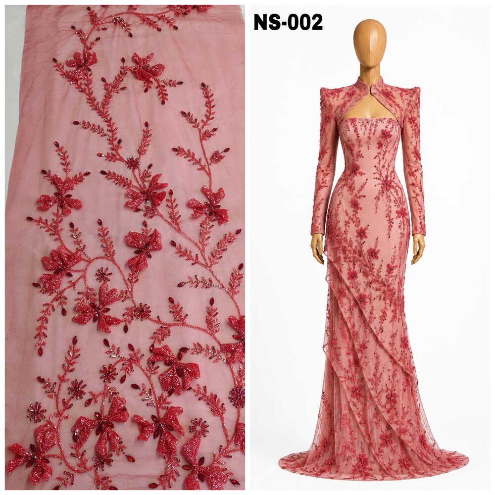 Rose Petal Embroidery Fabric