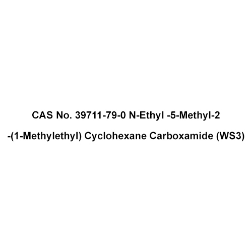 CAS No. 39711-79-0 N-Ethyl -5-Methyl-2-(1-Methylethyl)Cyclohexane Carboxamide (WS3)