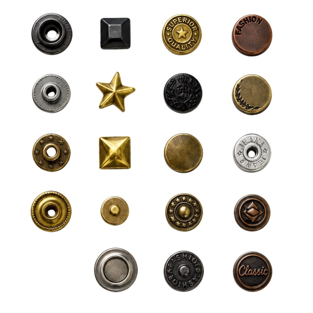 Jean Button And Rivets