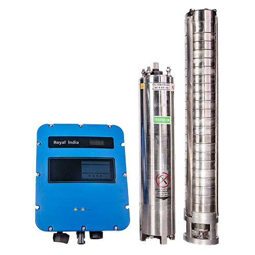3 HP Water Cooled Submersible DC Pump With IP-65 Controller