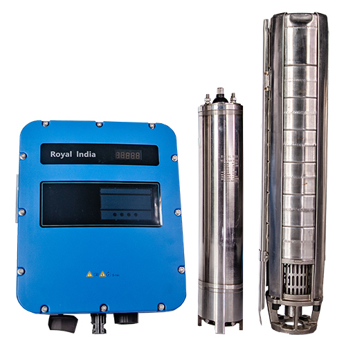 5 HP Water Cooled Submersible DC Pump With IP-65 Controller