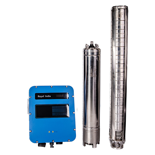7.5 HP Water Cooled Submersible DC Pump With IP-65 Controller