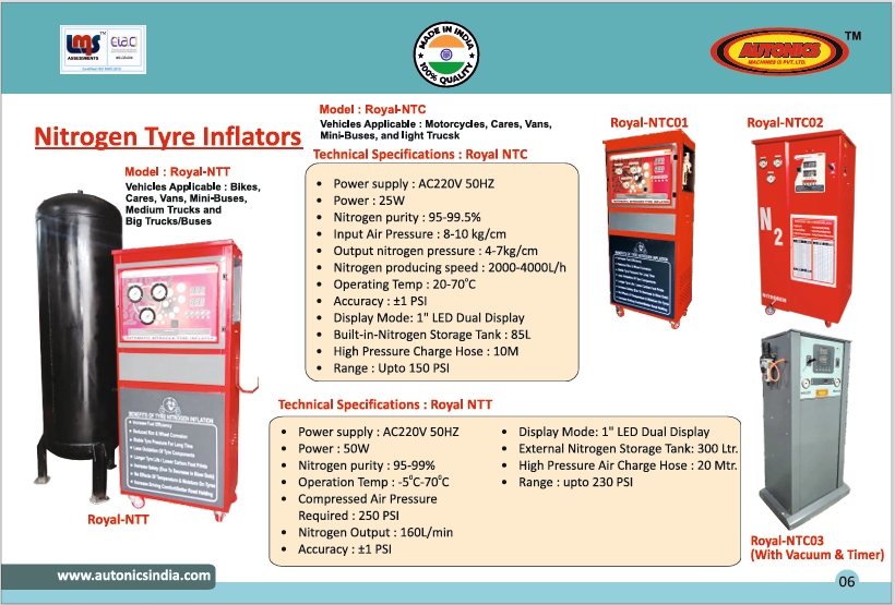 Nitrogen Tyre Inflator For Truck
