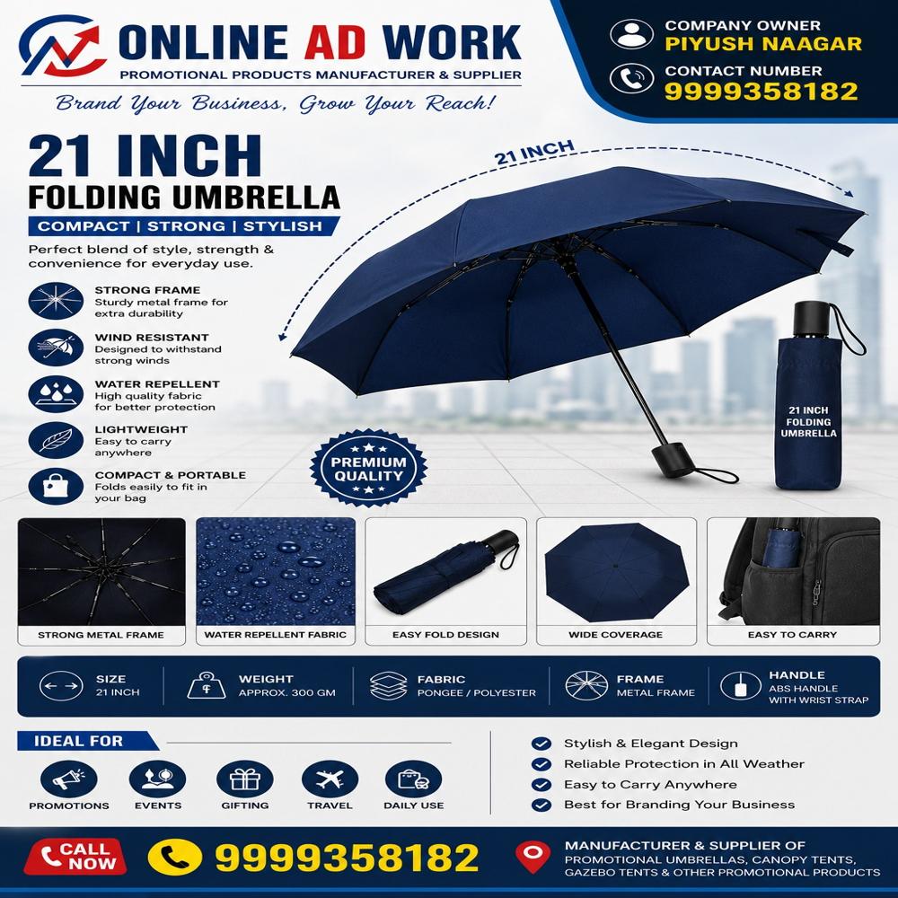 Folding Umbrella - Color: Multicolor