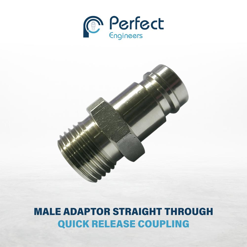 Male Adaptor Straight Through Quick Release Coupling