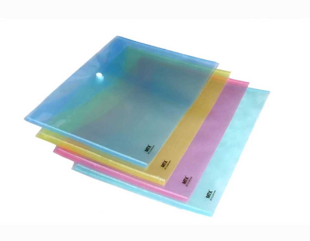 180 Micron MTX Clear Bag Button Folder