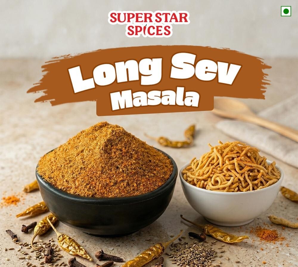 Ratlami Long Sev Masala - Color: Brownish-Yellow