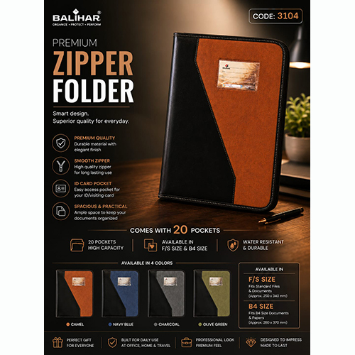 Premium Zipper Folder