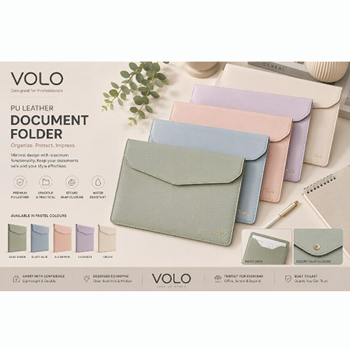 Pu Leather Document Folder