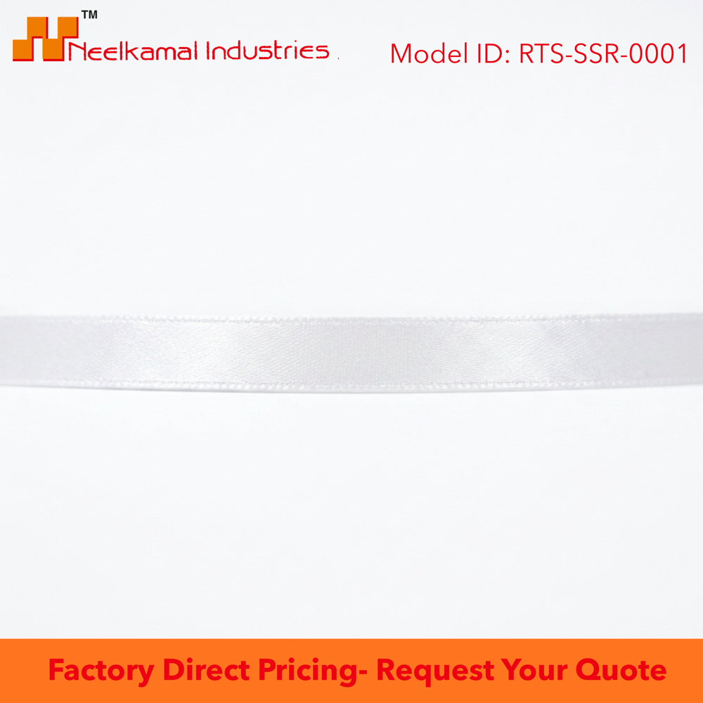 6mm White Single Face Satin Ribbon 8 Meter Roll for Gift Wrapping Garment Craft & Decoration