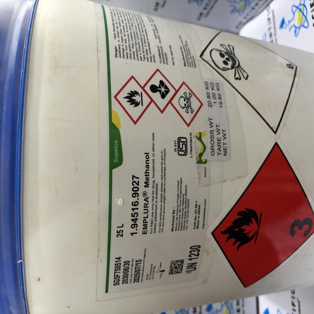 Methanol EMPLURA Merck 25Ltr