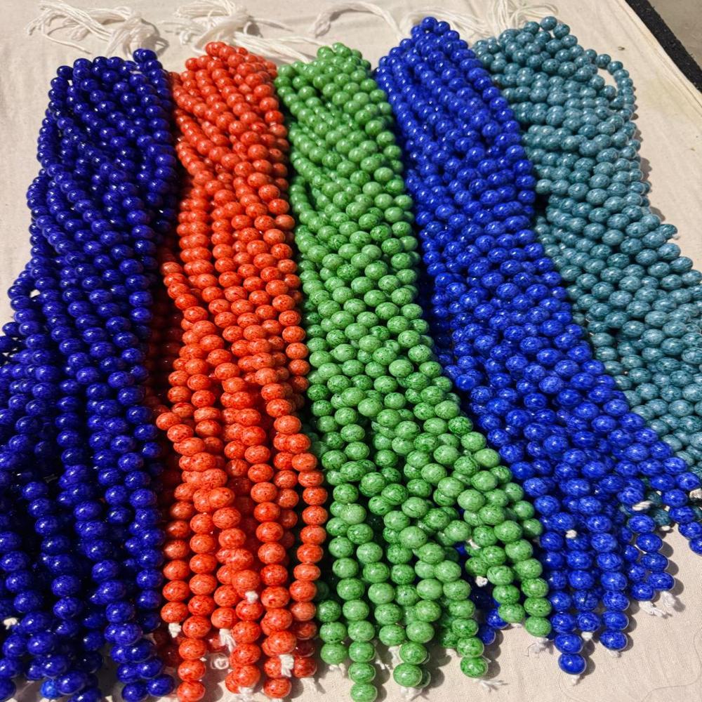 8MM Marvel Round Glass Beads