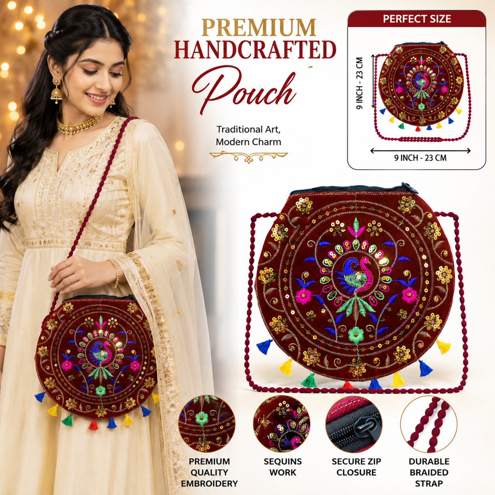 Designer Ethnic Sling Purse for Women