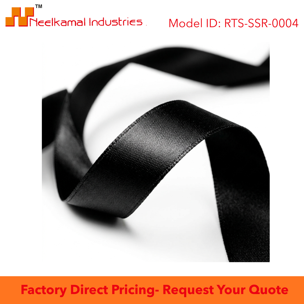 6mm Black Single Face Satin Ribbon 8 Meter Roll for Gift Packaging Garment Trims Crafts & Decoration