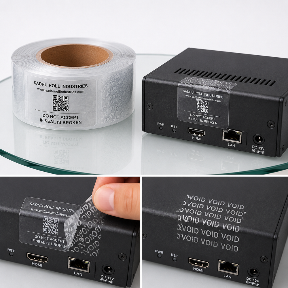 Security Void Label Roll (Transparent Void Security Label Roll)
