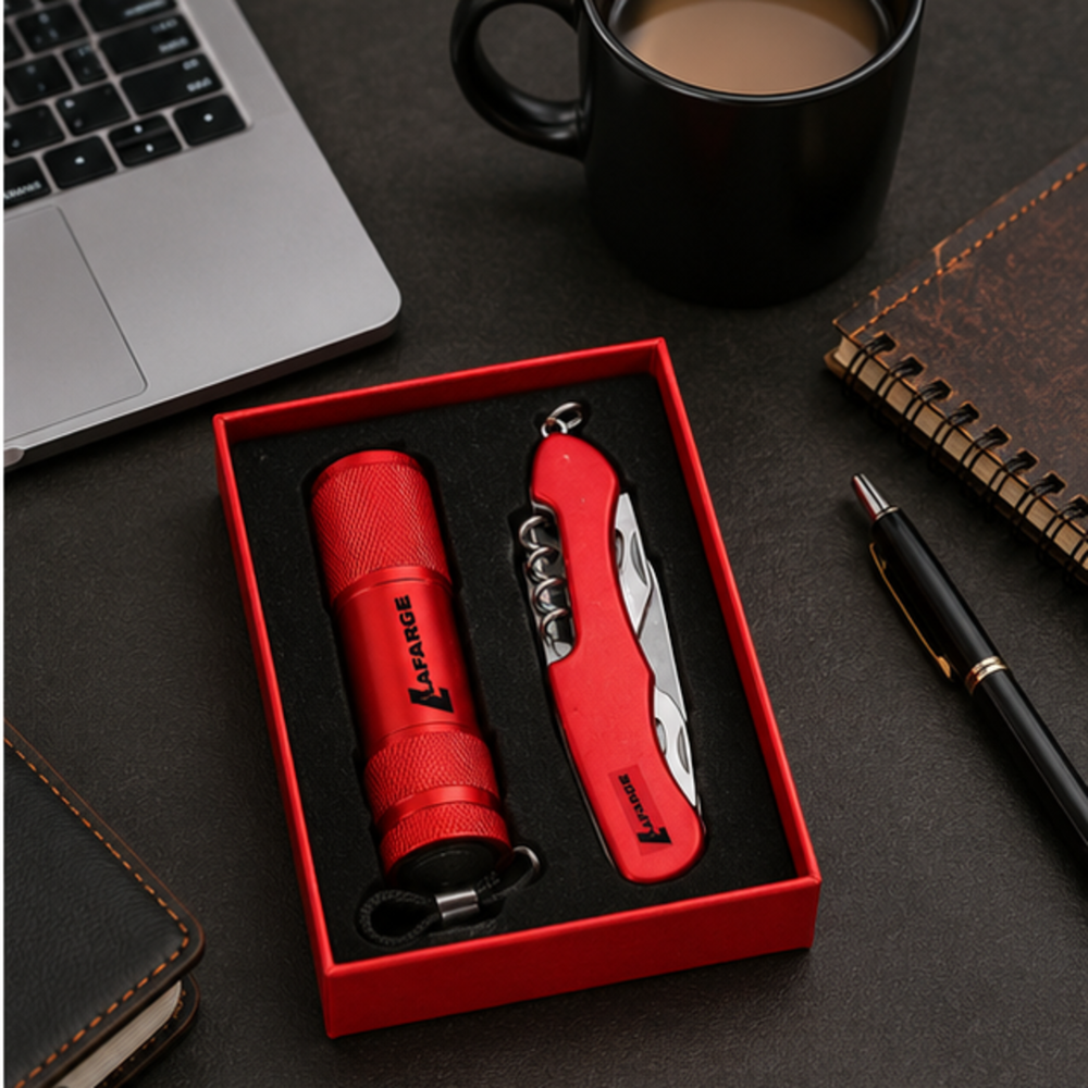 6 in 1 Multi Tool Knife with LED Torch Gift Set