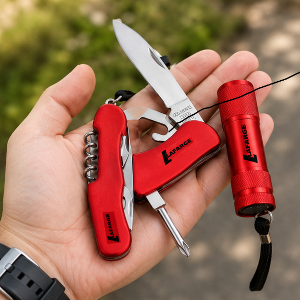 6 in 1 Multi Tool Knife with LED Torch Gift Set