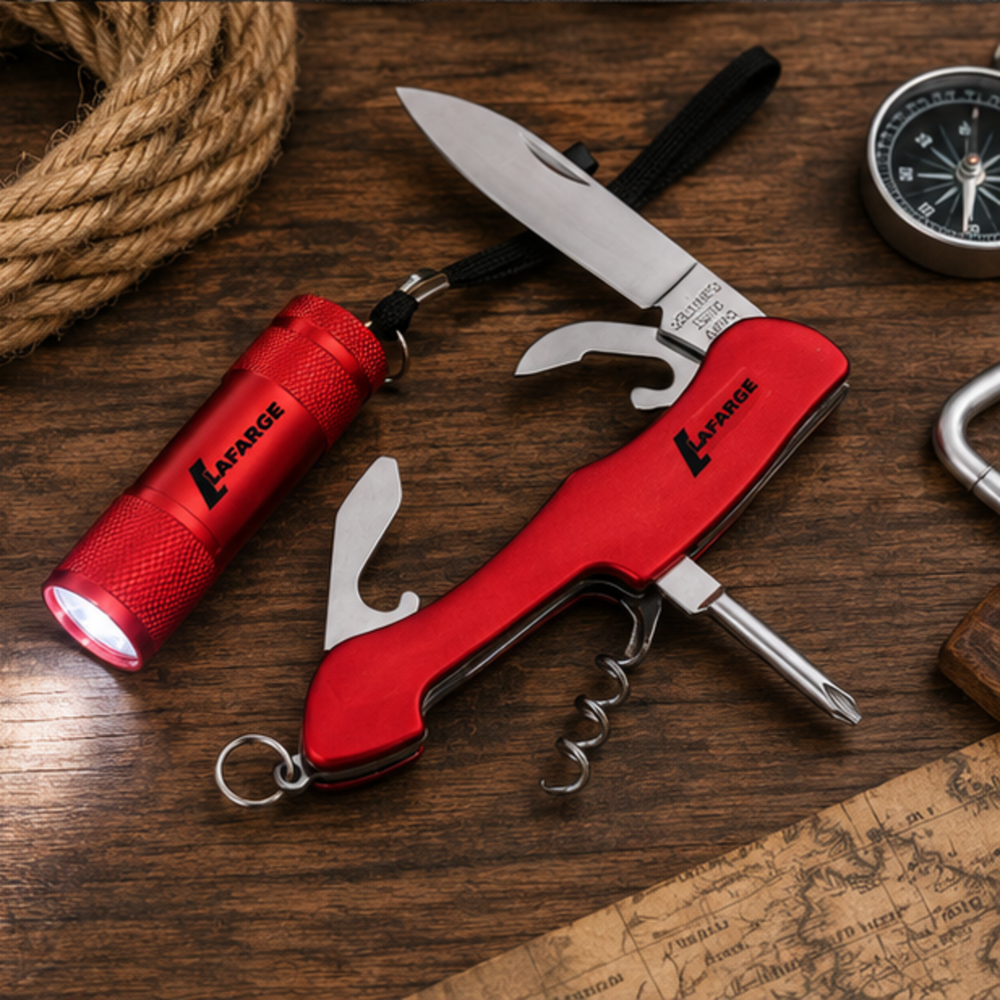 6 in 1 Multi Tool Knife with LED Torch Gift Set