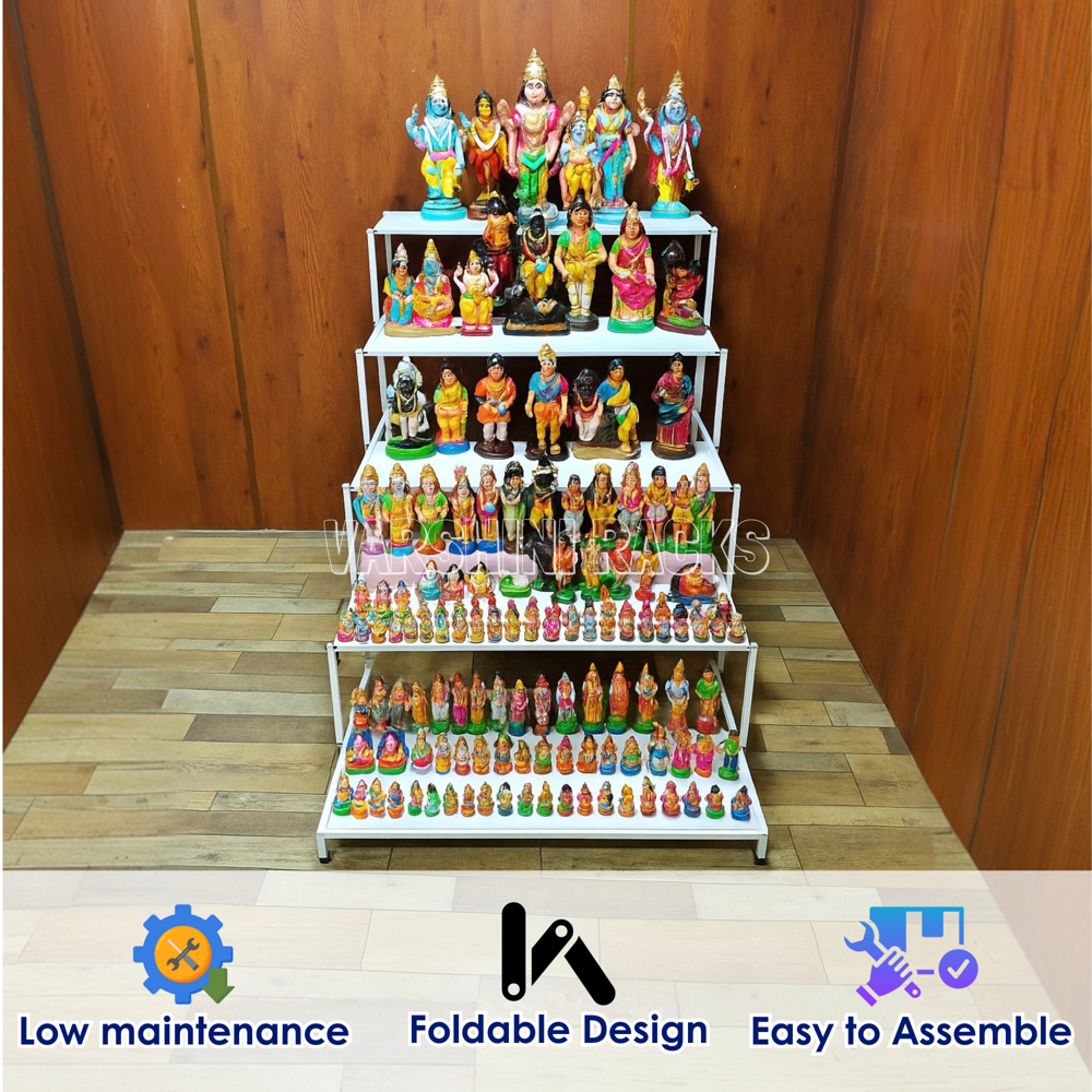 5 Steps Foldable Golu Stand