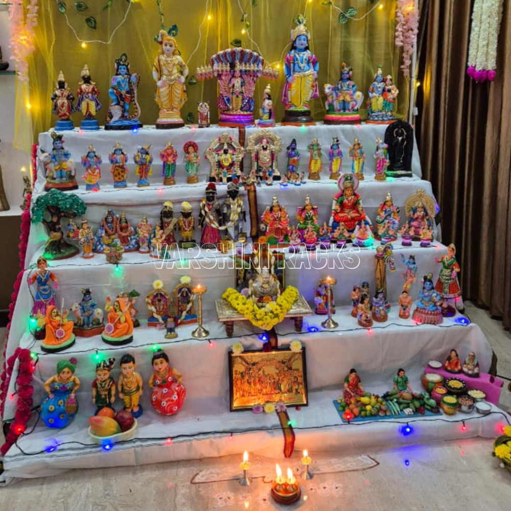 Foldable Golu Stand 5 Steps