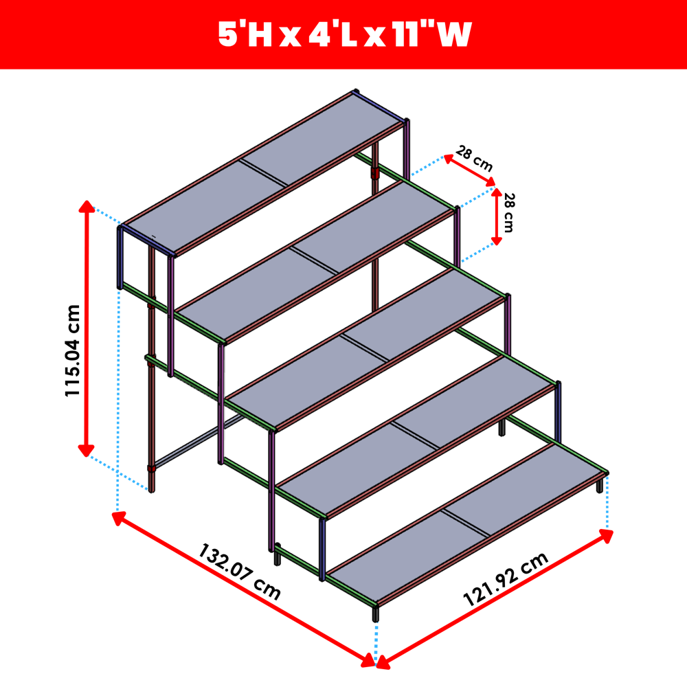 Foldable Golu Stand 5 Steps