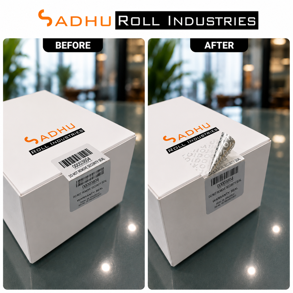 Security Void Label Roll (Silver Void Polyester Label)