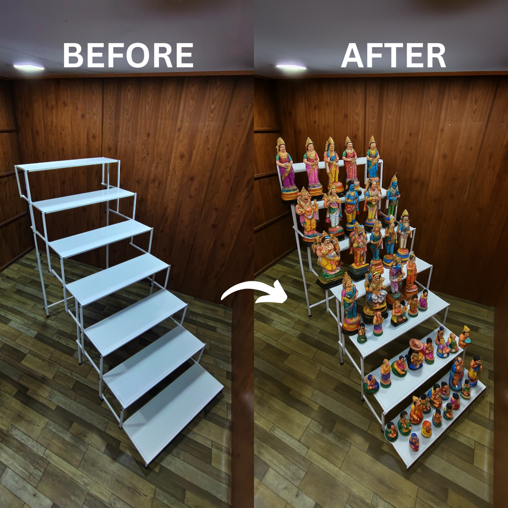 7 Steps Foldable Golu Stand