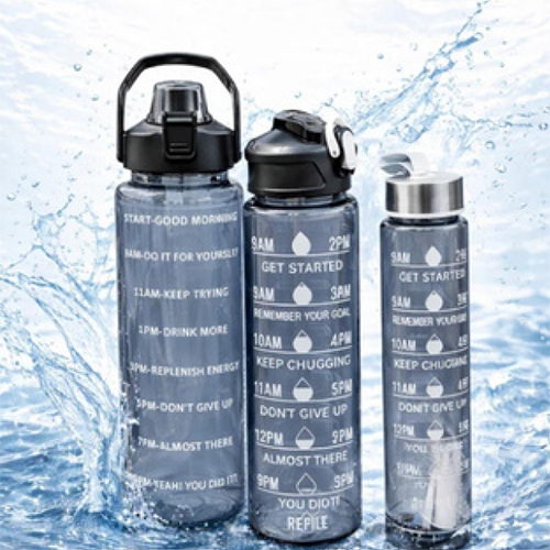 3 Pcs Motivational Water Bottle