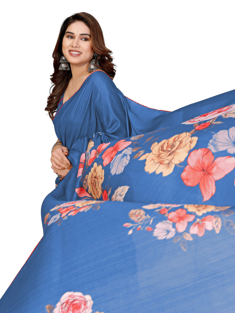 A95 Blue Designer Fancy Saree