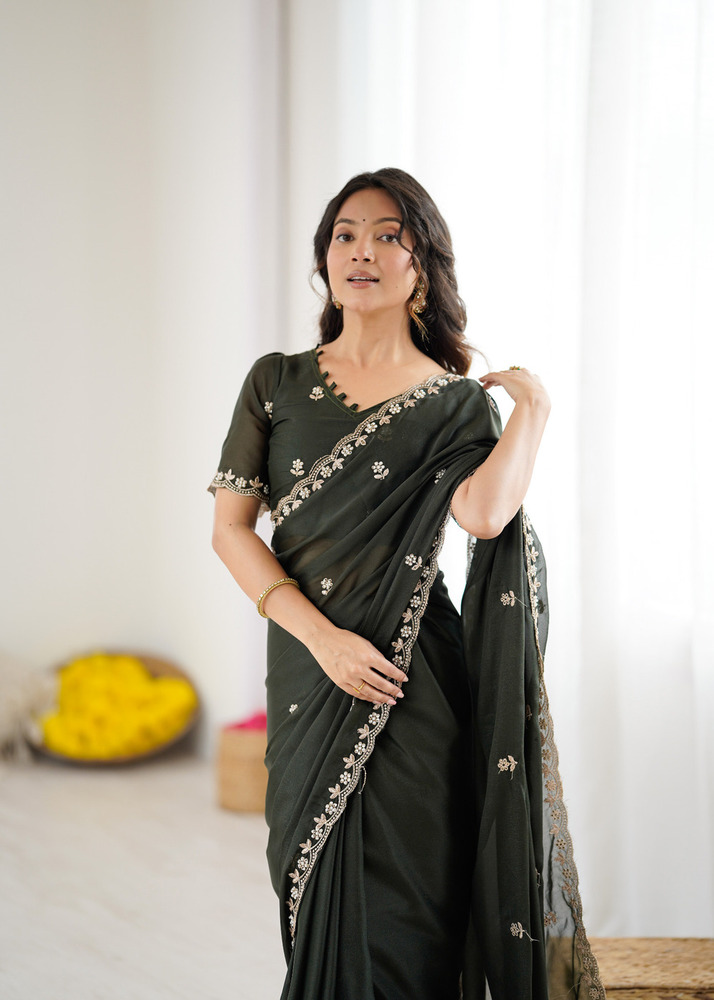 A86 Mehendi Designer Fancy Saree