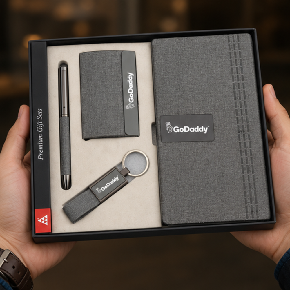 Executive Notebook, Card Holder, Pen and USB Flash Drive Gift Set
