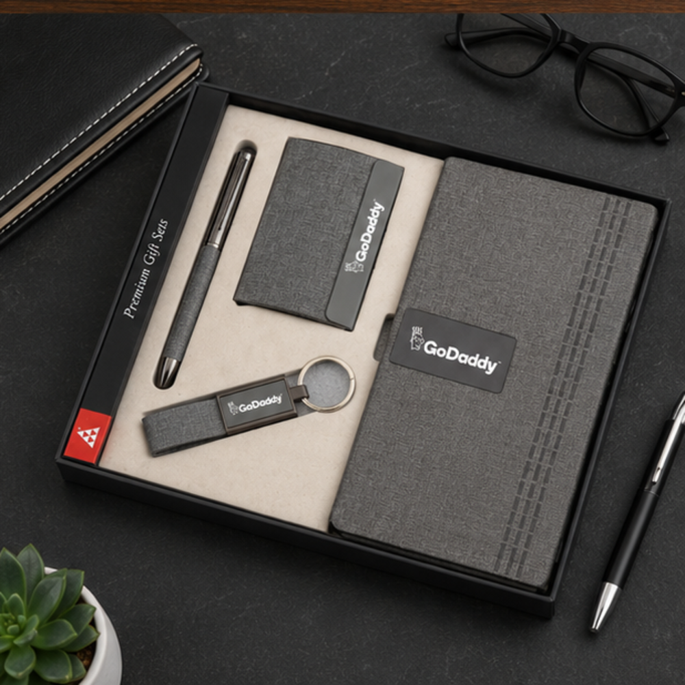 Executive Notebook, Card Holder, Pen and USB Flash Drive Gift Set