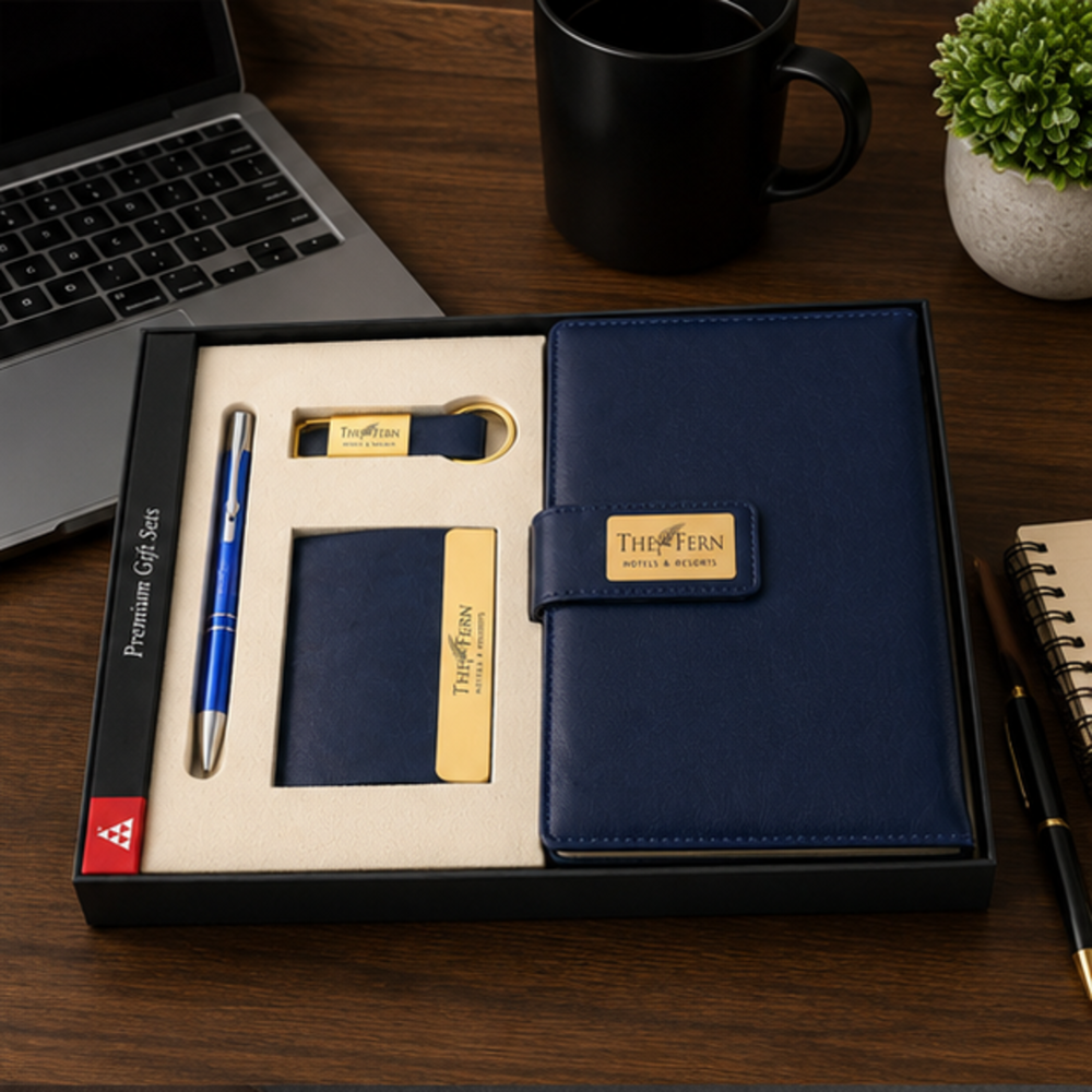 Premium Conference Folder, Card Holder, Pen and USB Flash Drive Gift Set