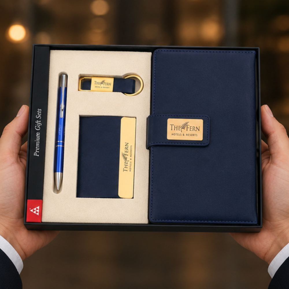 Premium Conference Folder, Card Holder, Pen and USB Flash Drive Gift Set
