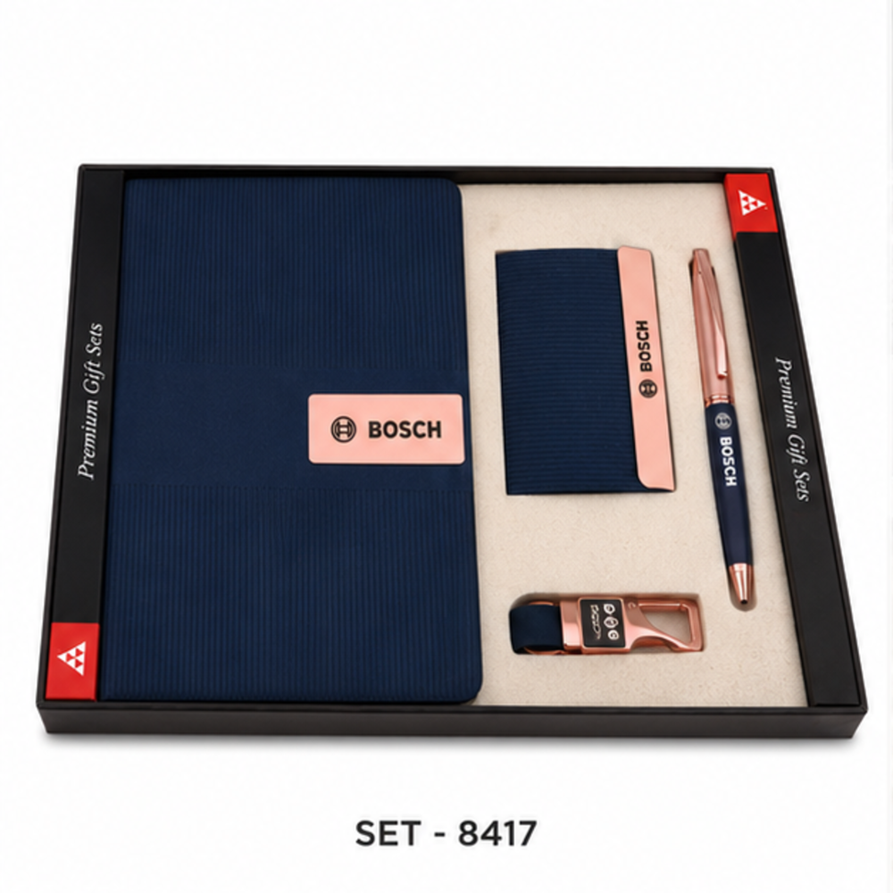 Premium Conference Folder, Card Holder, Pen And Usb Flash Drive Gift Set - Color: Customize