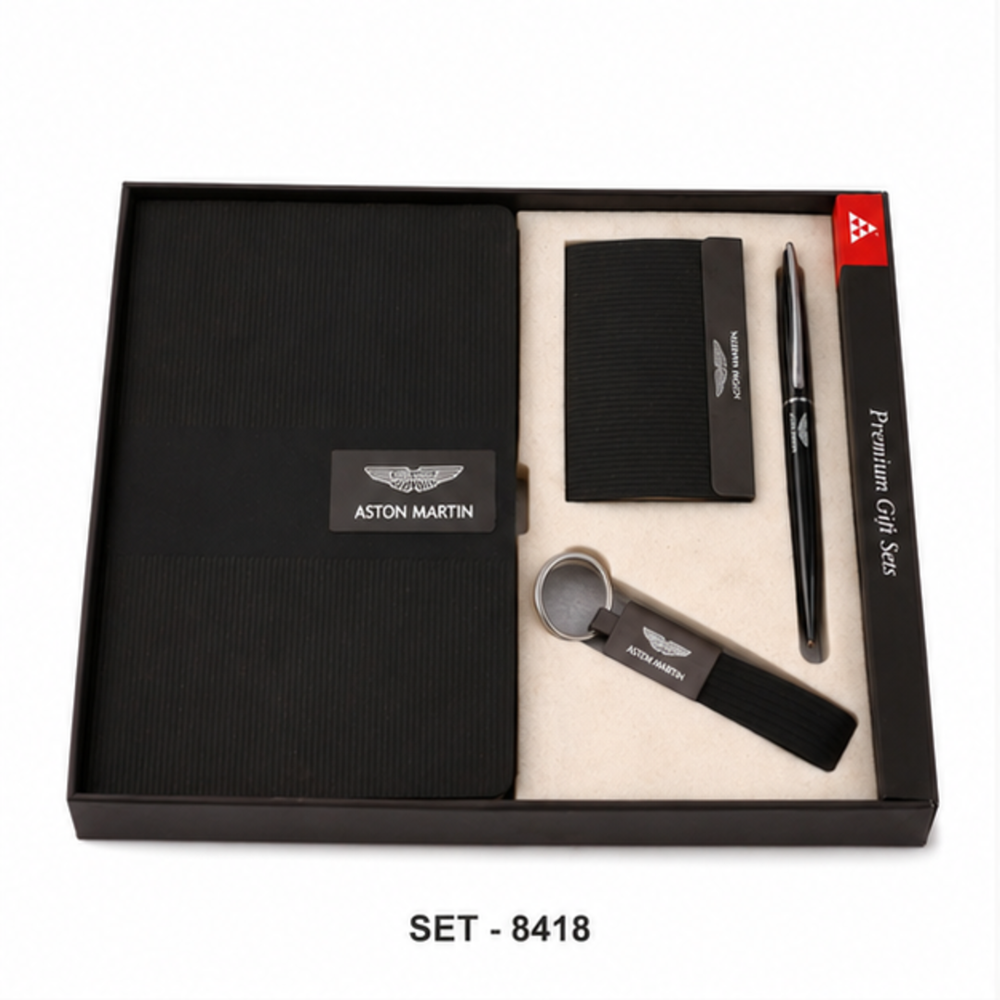 Executive Office Folder, Business Card Holder, Pen and Keychain Gift Set