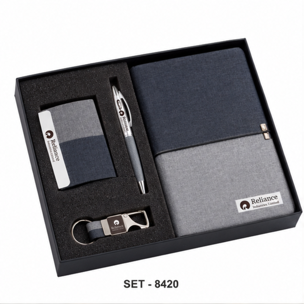 Executive Conference Folder, Business Card Holder, Pen And Usb Flash Drive Gift Set - Color: Customize