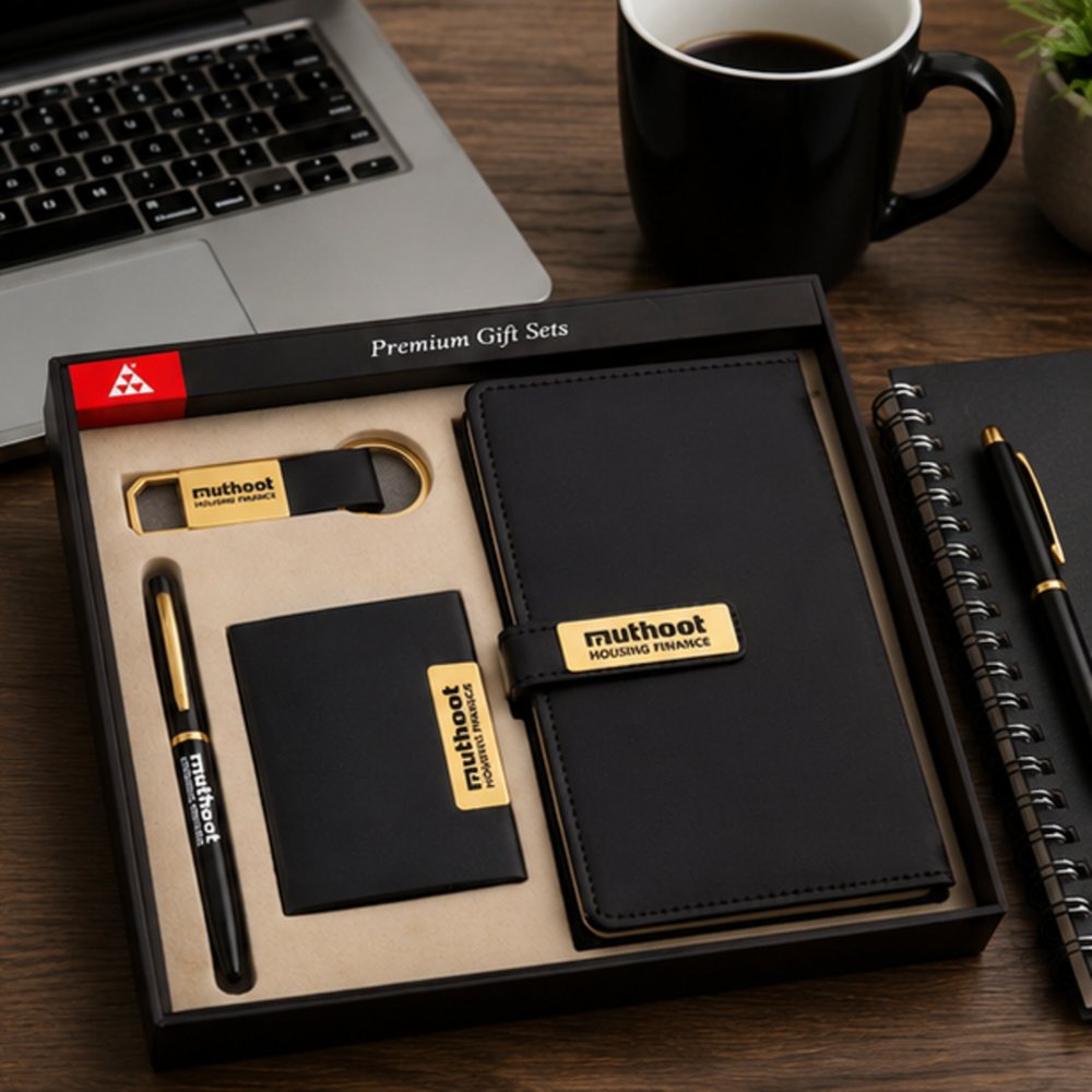 Executive Leather Organizer, Card Holder, Pen and USB Flash Drive Gift Set