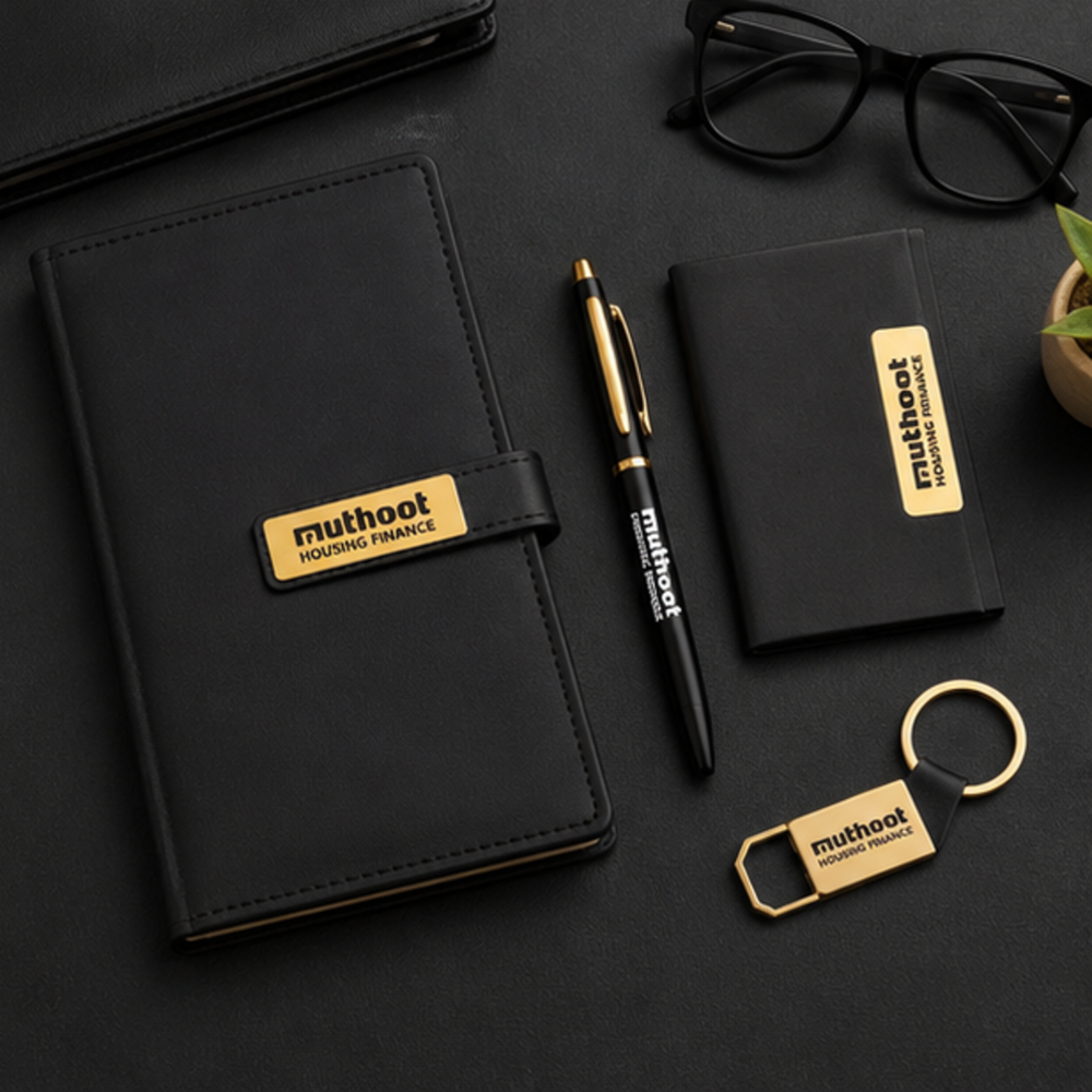 Executive Leather Organizer, Card Holder, Pen and USB Flash Drive Gift Set