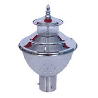 Ss Bolt Polycarbonate Unbreakable Glass Gate Light - Color: Transparent With Silver (chrome Finish)