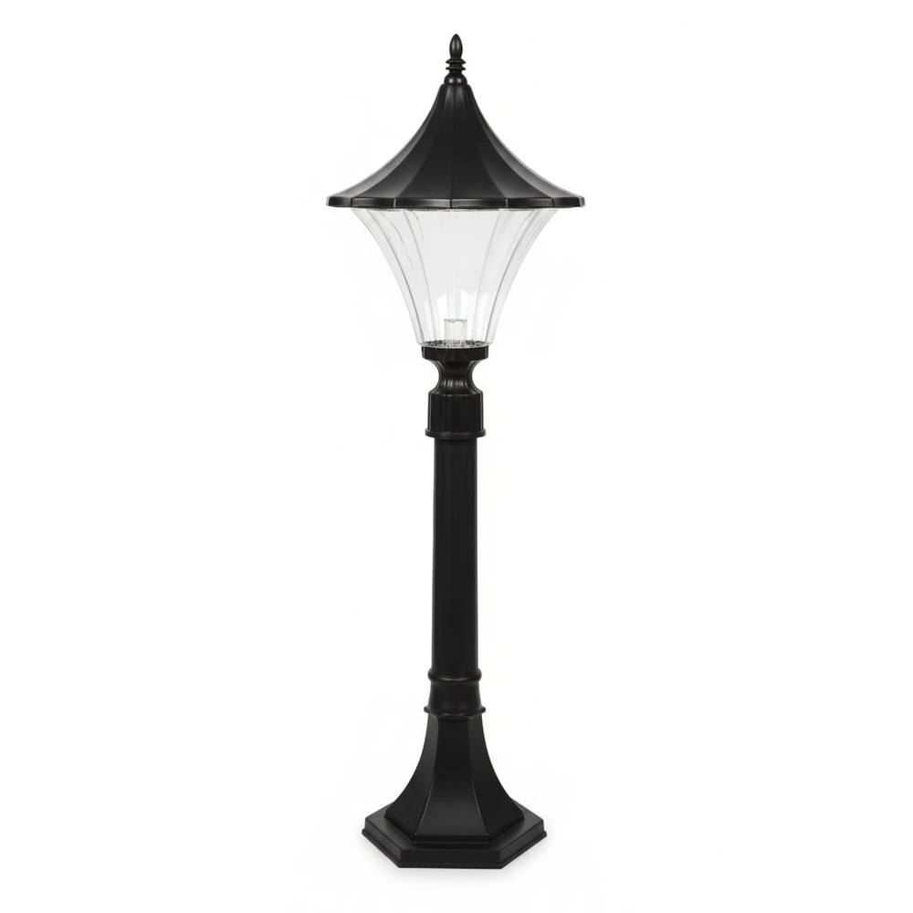 Modern Black Outdoor Garden Light Pole