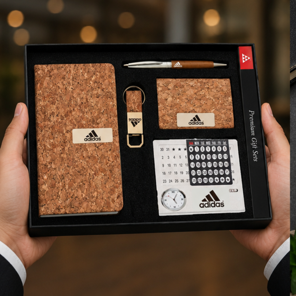 Premium Executive Conference Folder, Metal Business Card Holder, Pen and Keychain Gift Set