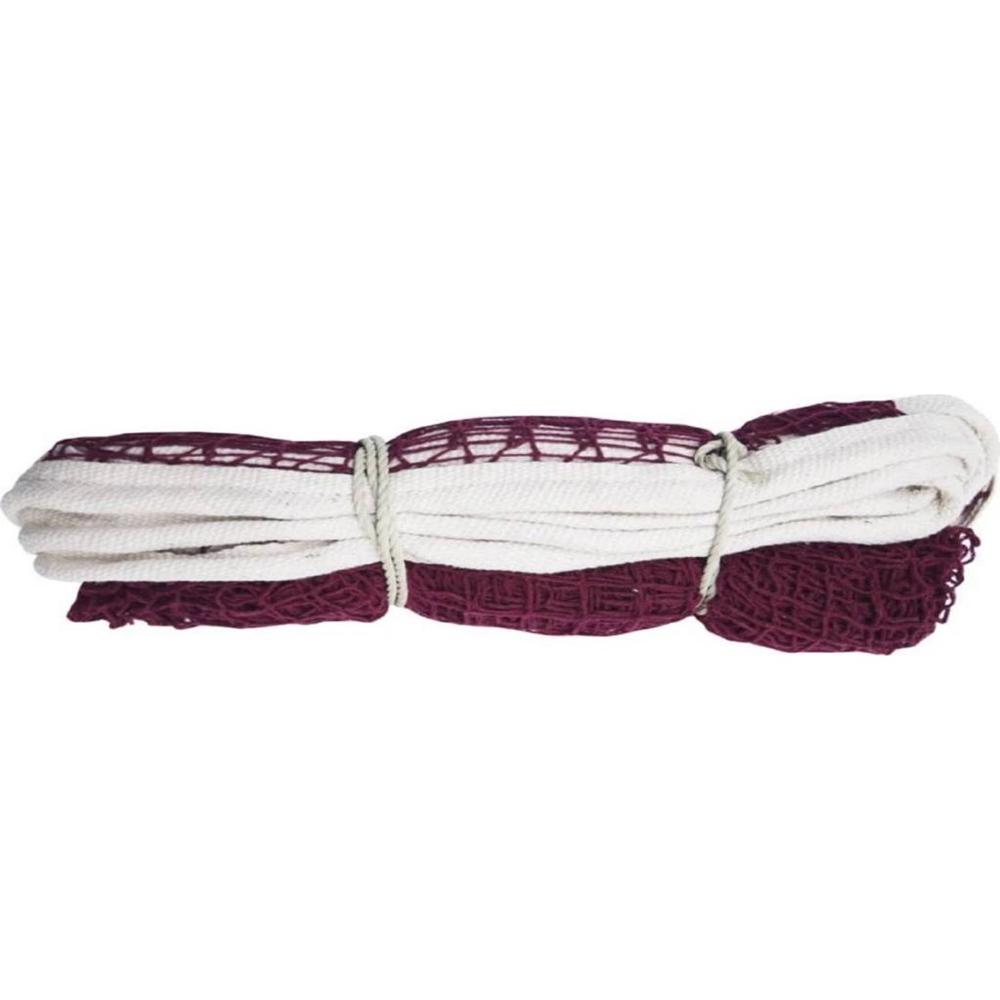 burgundy badminton net