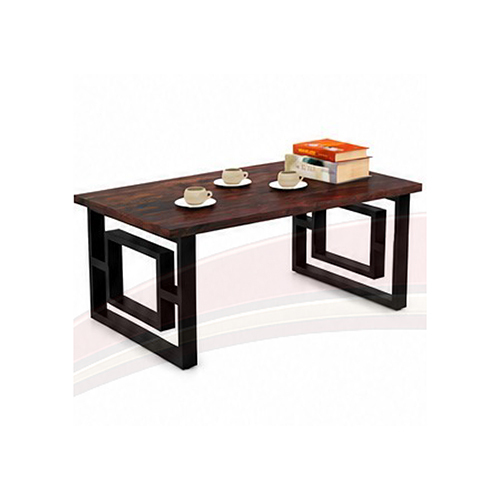 Wrinkle Solid Wood and Iron Coffee Table