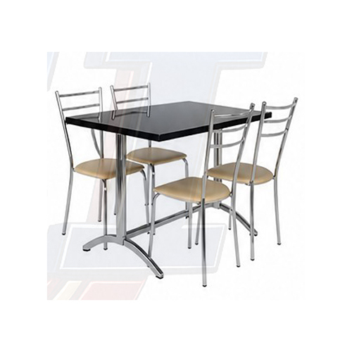 Modern 4 Seater Stainless Steel Dining Set
