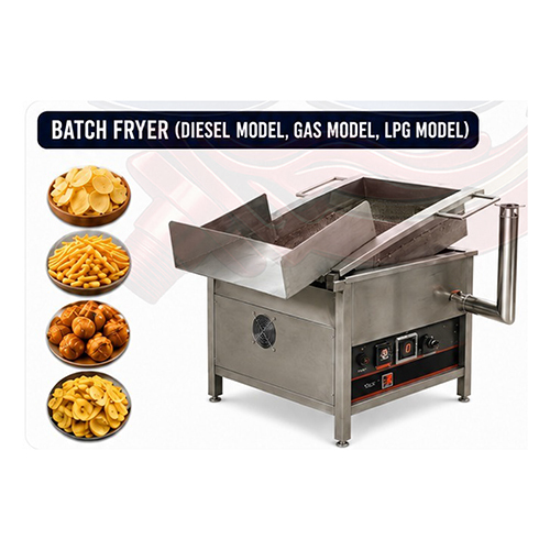 SS Gas Model Batch Fryer Machine