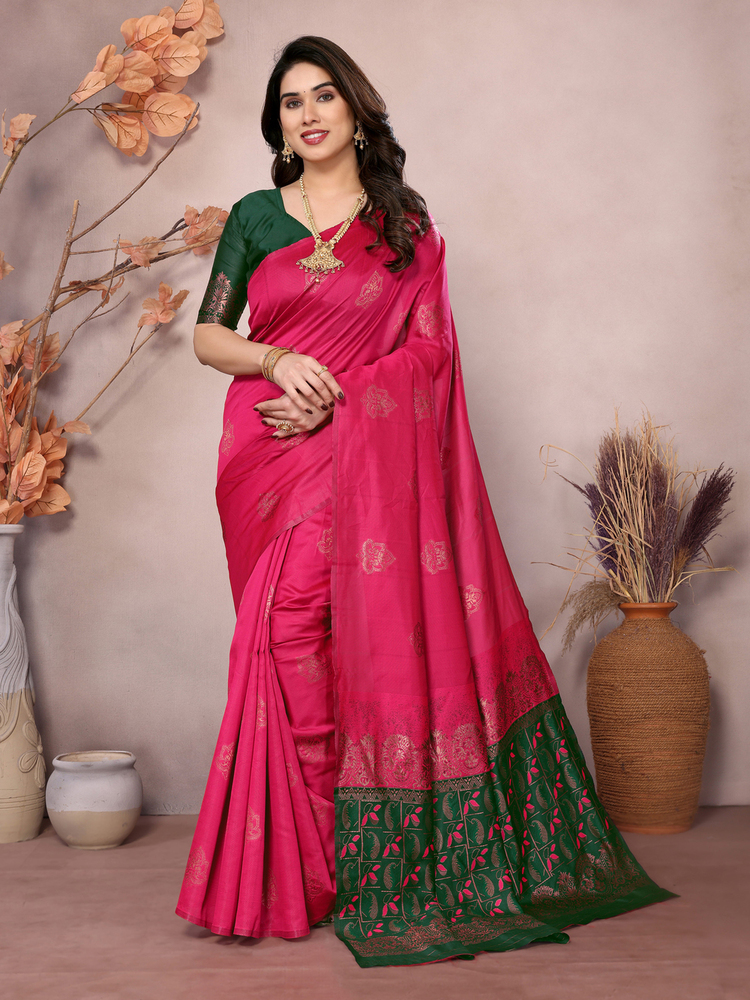 Kaveri Green Pink Designer Fancy Saree