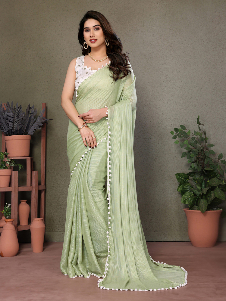 Krishna Pista Designer Fancy Saree