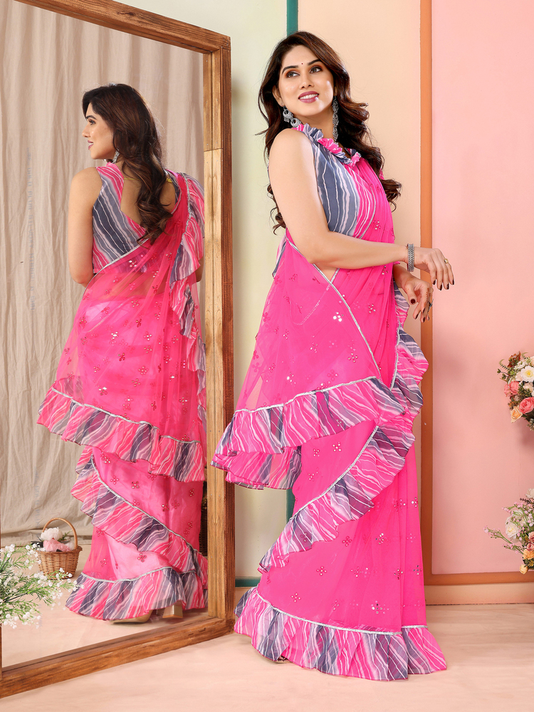 Niti Pink Designer Fancy Saree